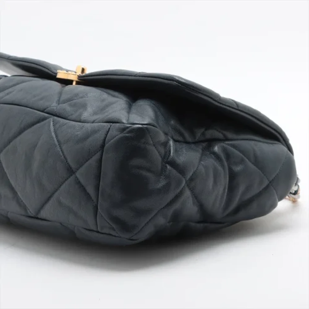 Chanel Vintage Pre-owned Leather chanel-bags Blue Dames