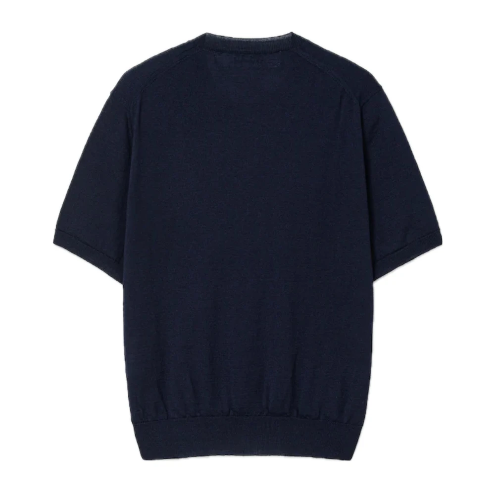 Comme des Garçons Play Geborduurde Hart Korte Mouw Vest Blue Heren