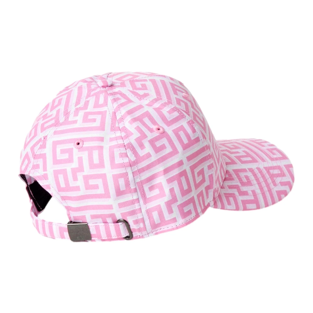 Gaëlle Paris Roze Bedrukte Zonneklep Hoed Pink Unisex