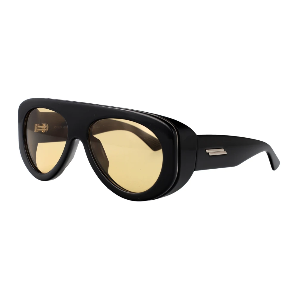 Bottega Veneta Unisex Black Oversized Pilot Sunglasses - Sunglasses - 58 Mm - Accessories