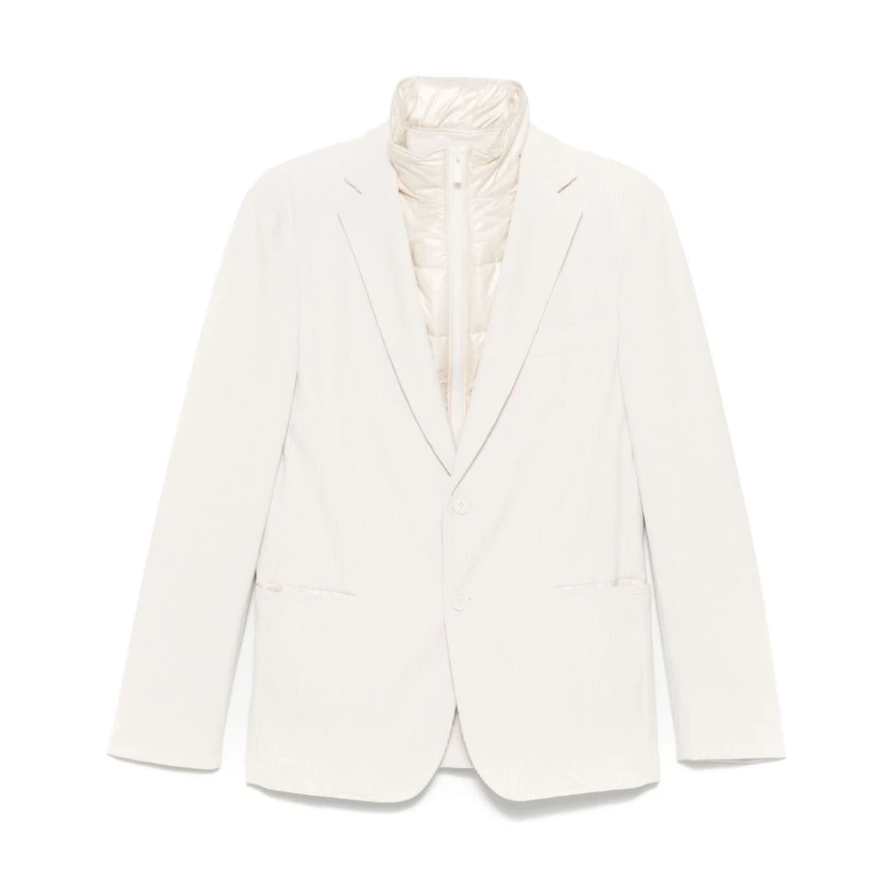 Hugo Boss Witte Corduroy Laagjesjas White Heren