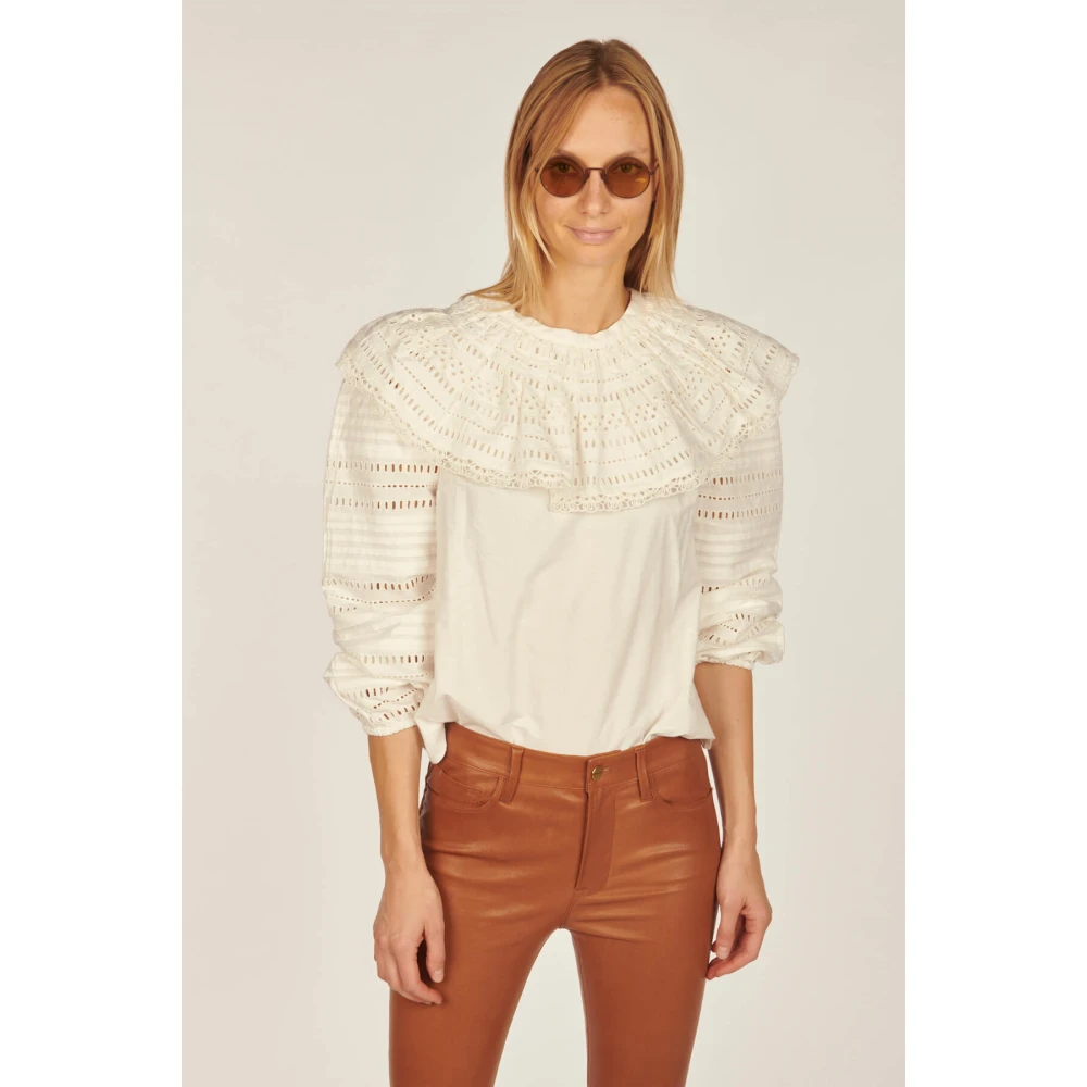 Sea NY Ivory Broderie Anglais Shirt Beige Dames