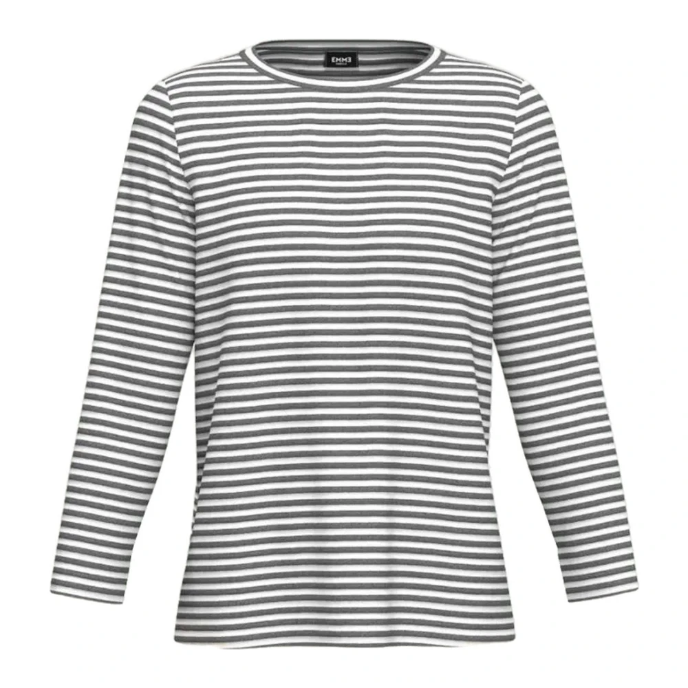 Emme DI Marella Katoenen T-shirt met uniek ontwerp Gray Dames