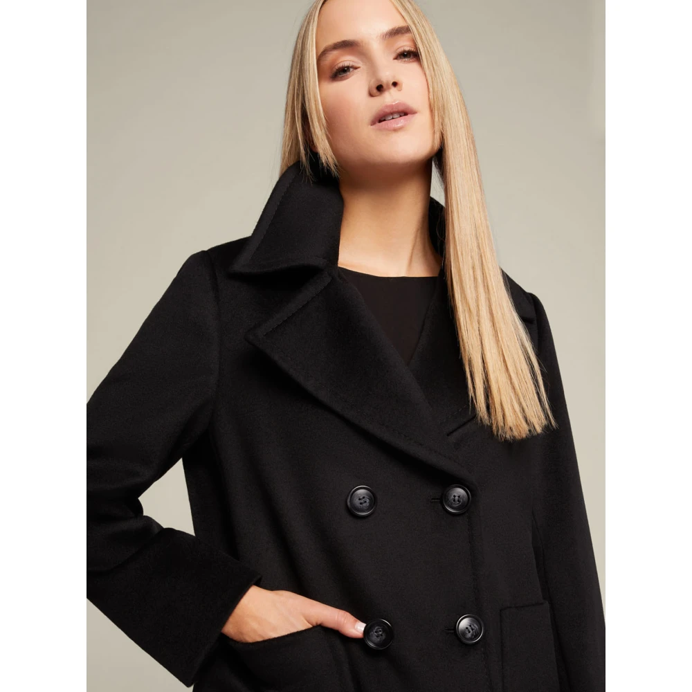 Elena Mirò Luxe dubbelrij Caban Black Dames