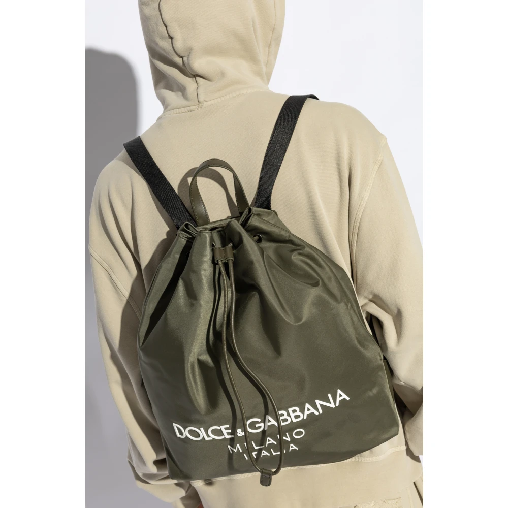 Dolce & Gabbana Rugzak met logo Green Heren