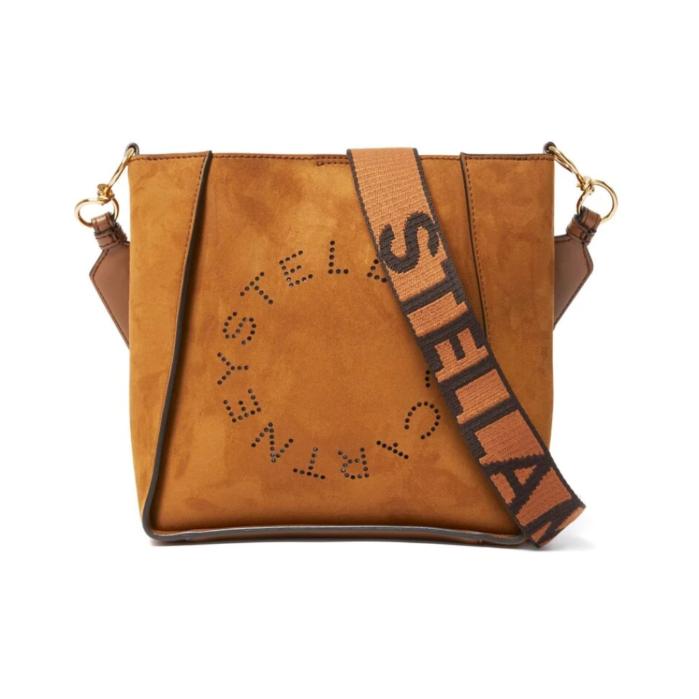 Stella Mccartney Bruine Nep Suede Studs Tas Brown Dames