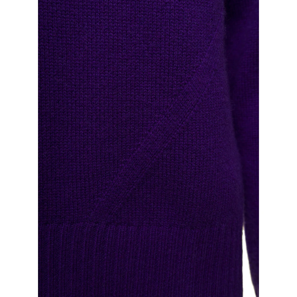allude Mockneck Sweaters Purple Dames