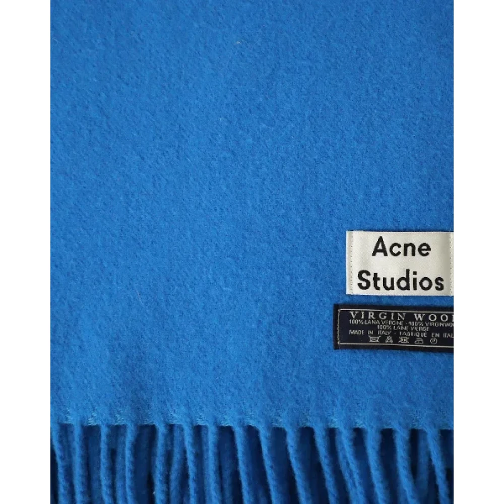 Acne Studios Pre-owned Wool scarves Blue Heren