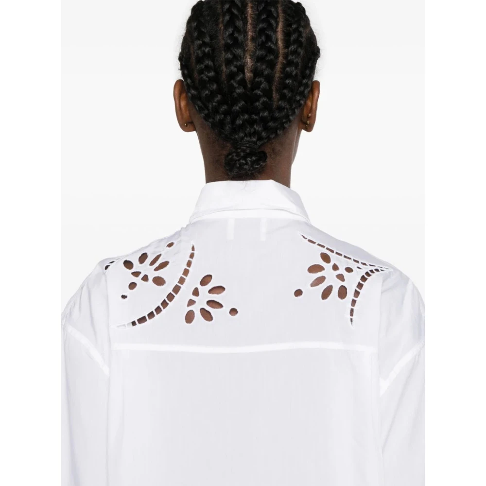 Isabel marant Witte Broderie Anglaise Shirt White Dames
