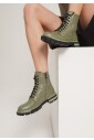 bottes-de-combat-en-cuir-classiques-vert-fonce