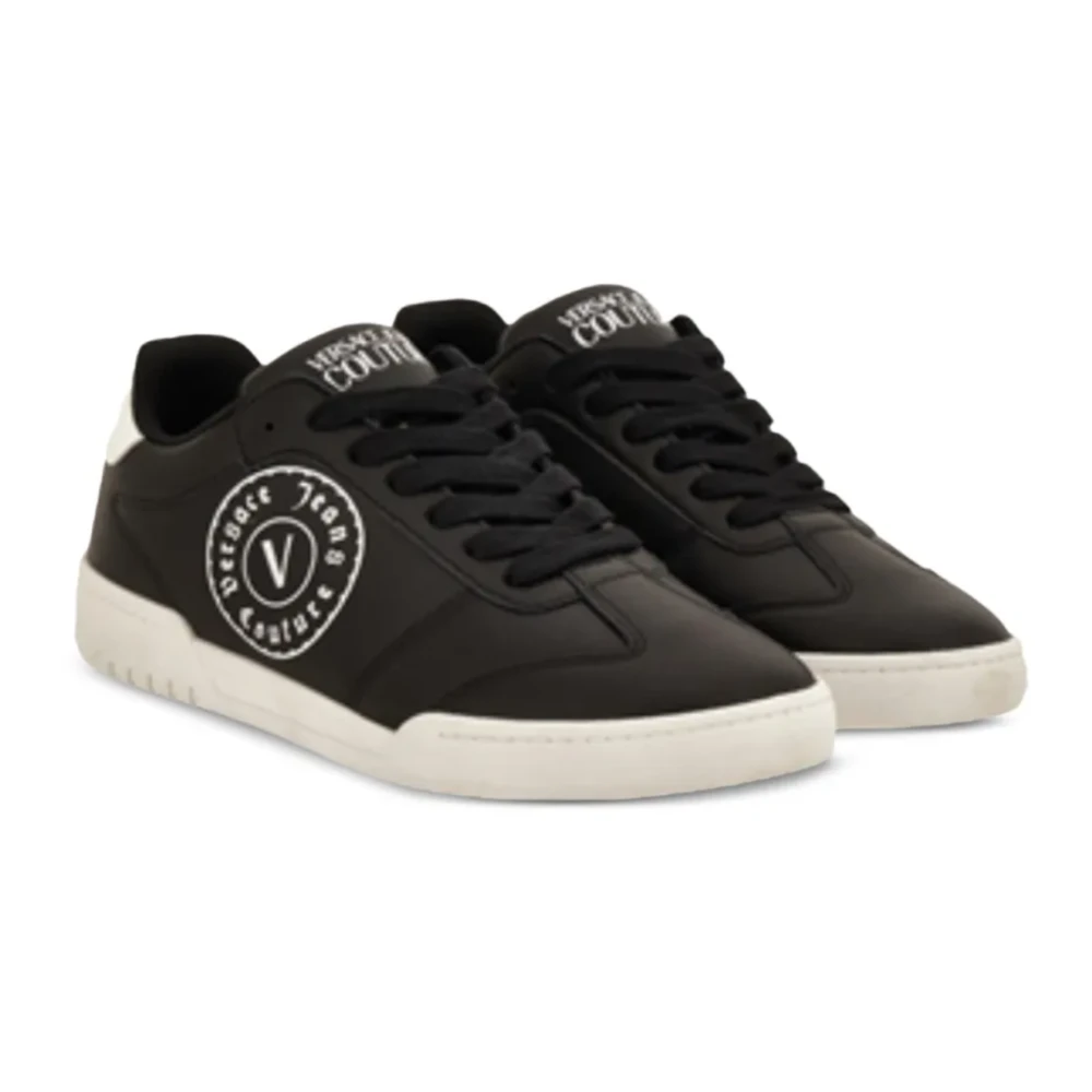 Versace Jeans Couture Men's Black Sneakers, 9 Uk, Logo Trainers