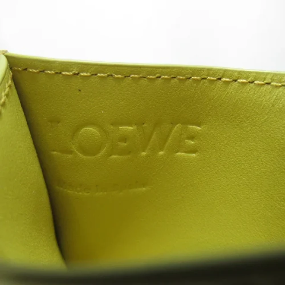Loewe Pre-owned Leather wallets Yellow Dames