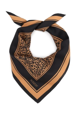 Sidenscarf brun och