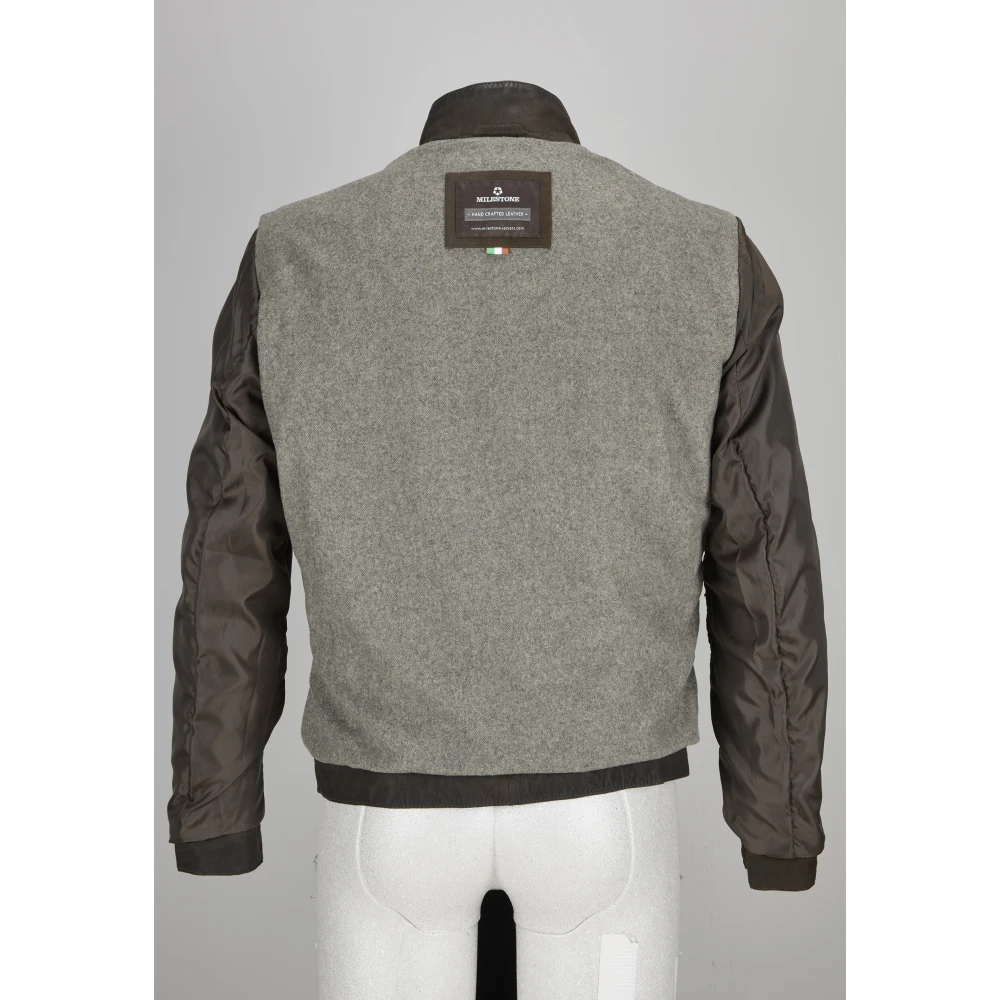 Milestone Italiaans Leren Bikerjack Brown Heren