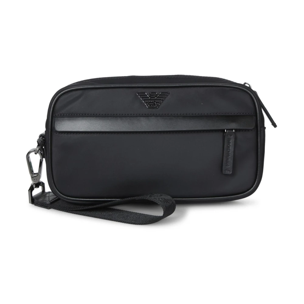 Emporio Armani Men's Black Nylon Bum Bag Compact