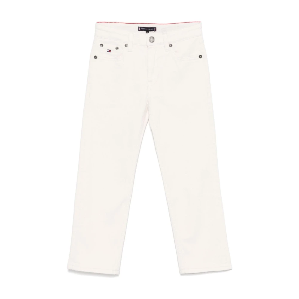 Tommy Hilfiger Beige Jeans med Vita Detaljer Beige, Pojke