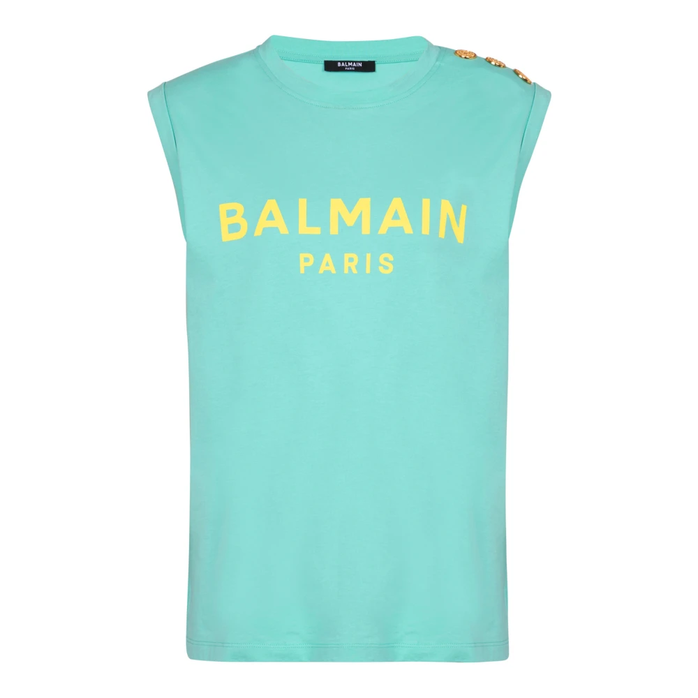 Balmain Paris tank top Blue Dames