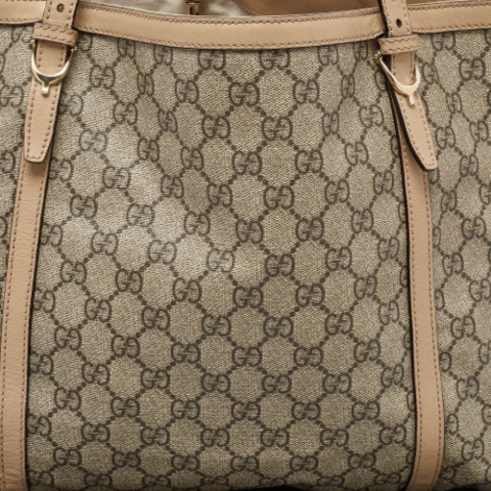 Gucci Vintage Pre-owned Leather totes Beige Dames