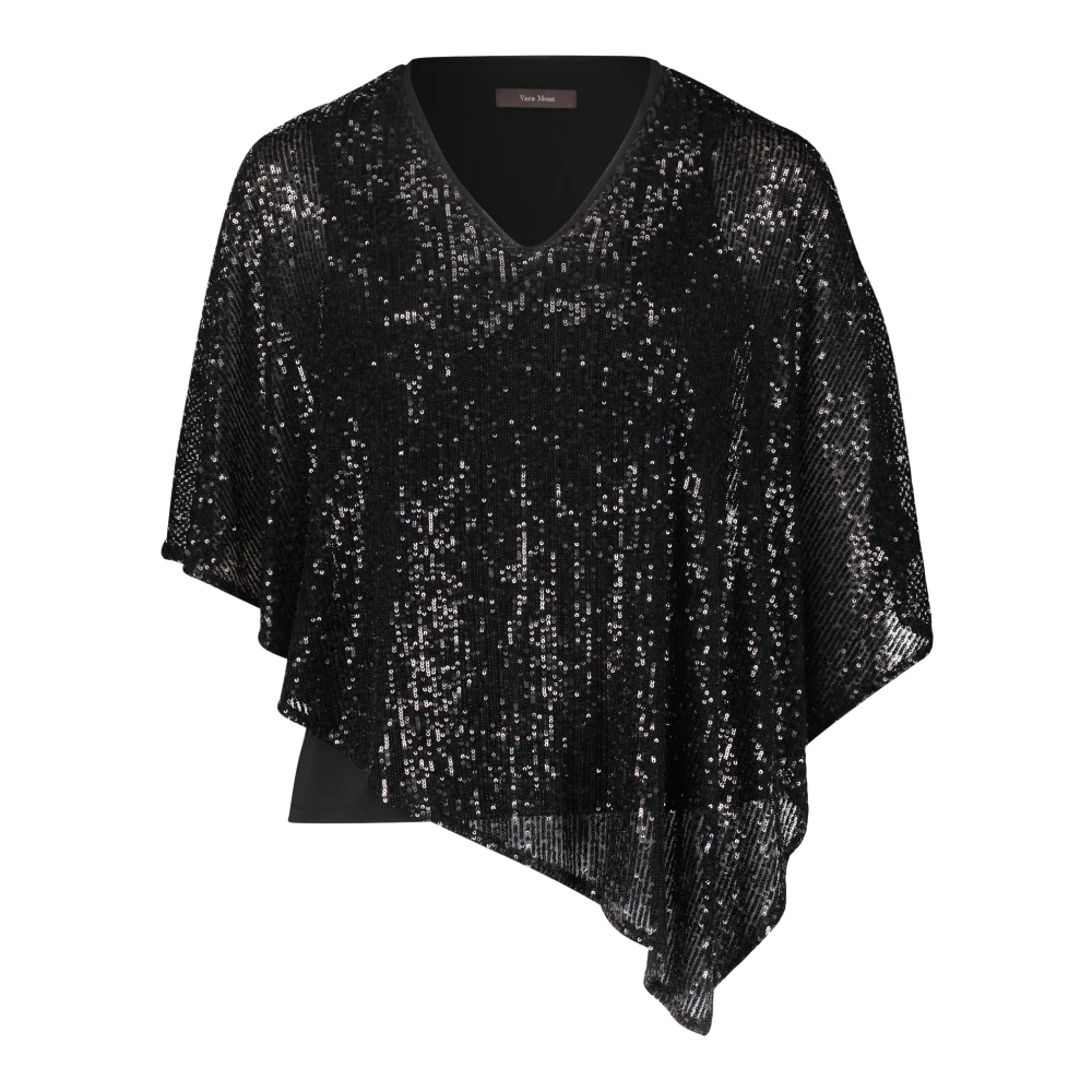 Vera Mont Blouse met pailletten Black Dames