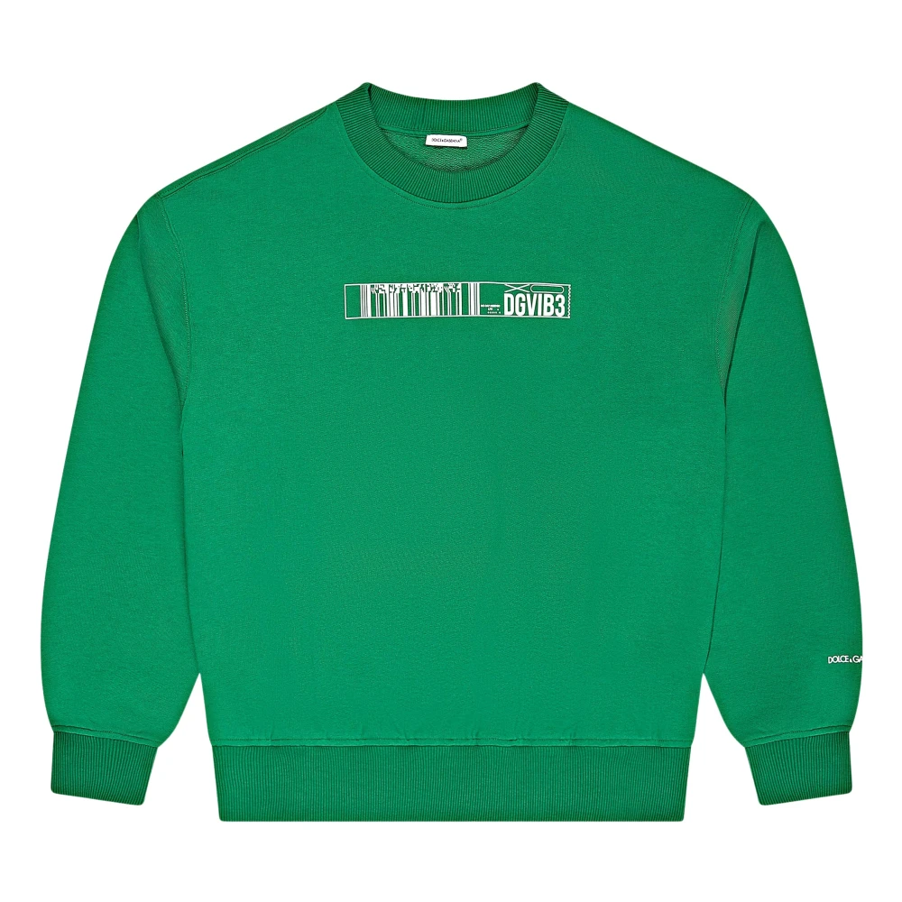 Dolce & Gabbana Boys Green Dg Vibe Sweatshirt Urban Style - Kids Sweatshirts - 14 Y - Kids