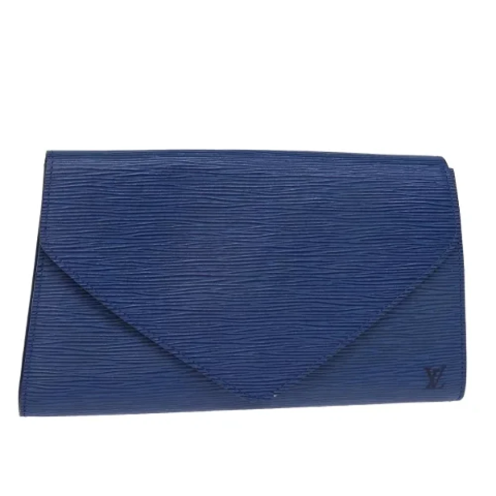 Louis Vuitton Vintage Pre-owned Leather clutches Blue Dames