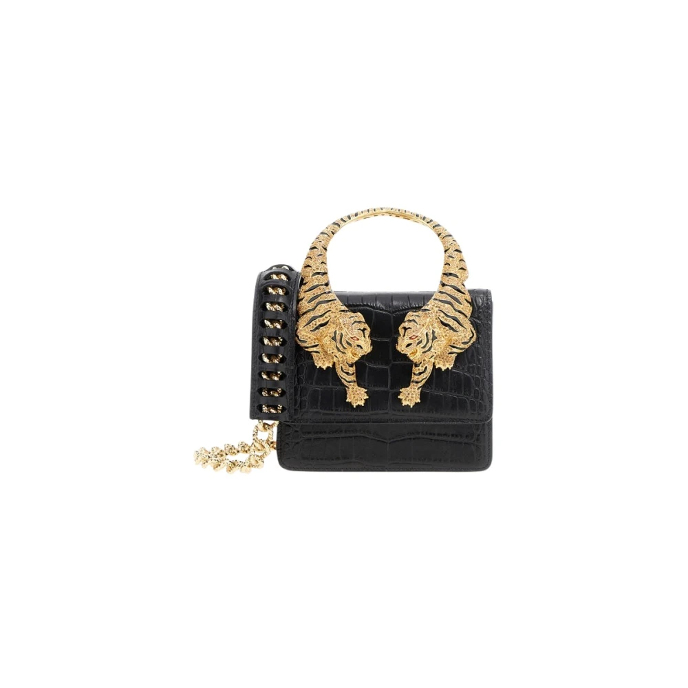 Roberto Cavalli Stijlvolle Medium Roar Tas Black Dames