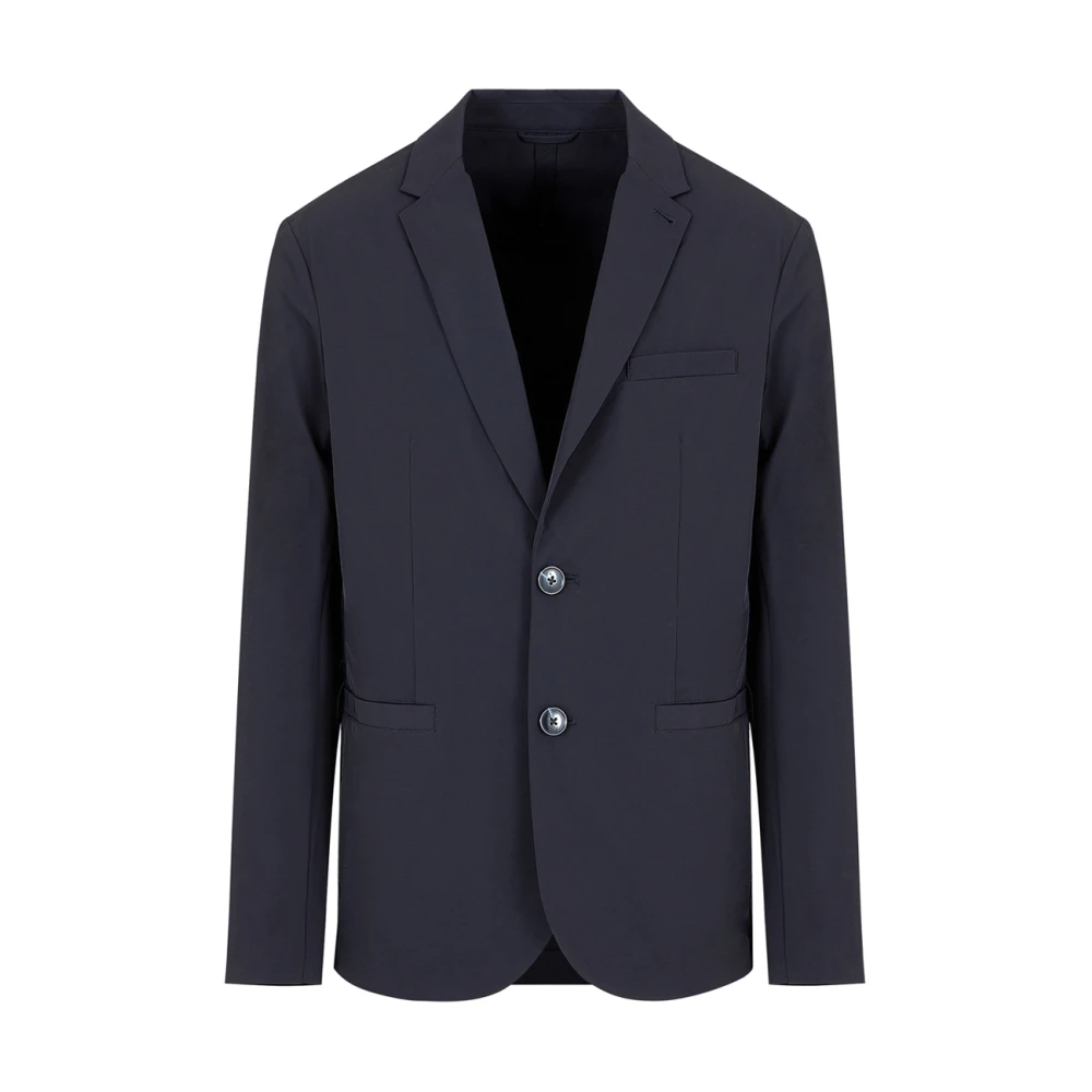 Armani Exchange Uomo Blu - Blazer In Twill Di Lino - Jackets - 2XS