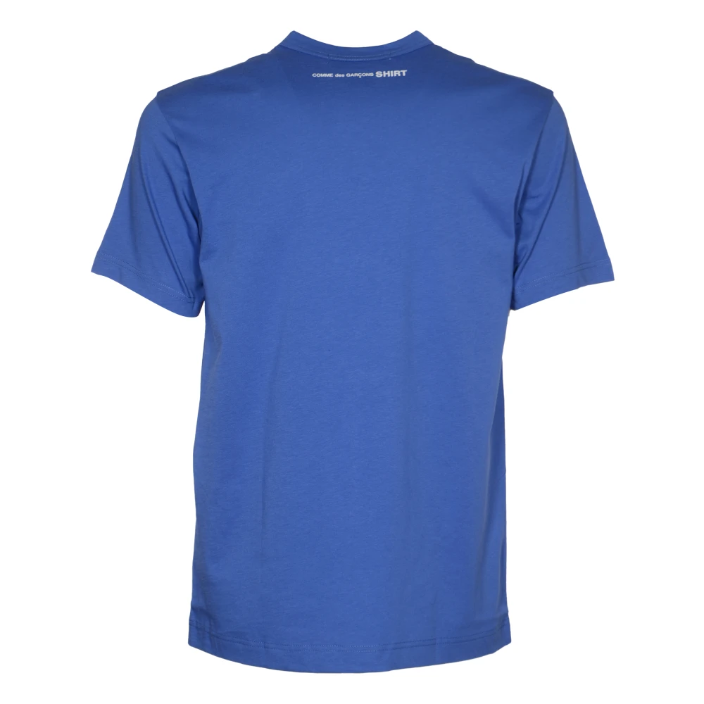 Comme des Garçons Logo Achterkant Katoenen Jersey T-shirts Polos Blue Heren