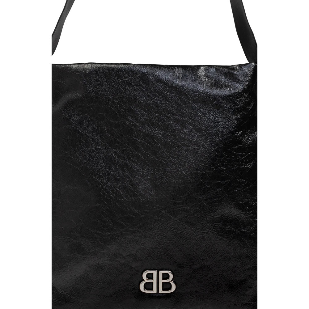 Balenciaga Schoudertas Monaco Groot Black Heren