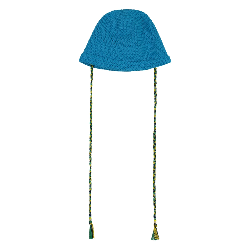 Alanui Dragsko Bomull Beanie Mössa Blue, Dam