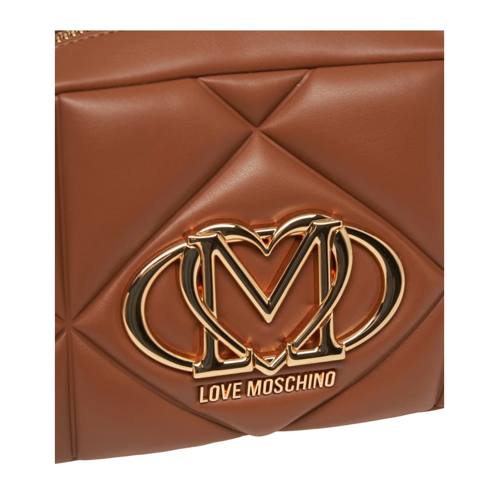 Love Moschino Bruine Gewatteerde Schoudertas Brown Dames
