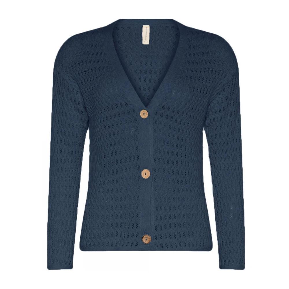 Skovhuus Blauwe V-hals Cardigan 3362 Blue Dames