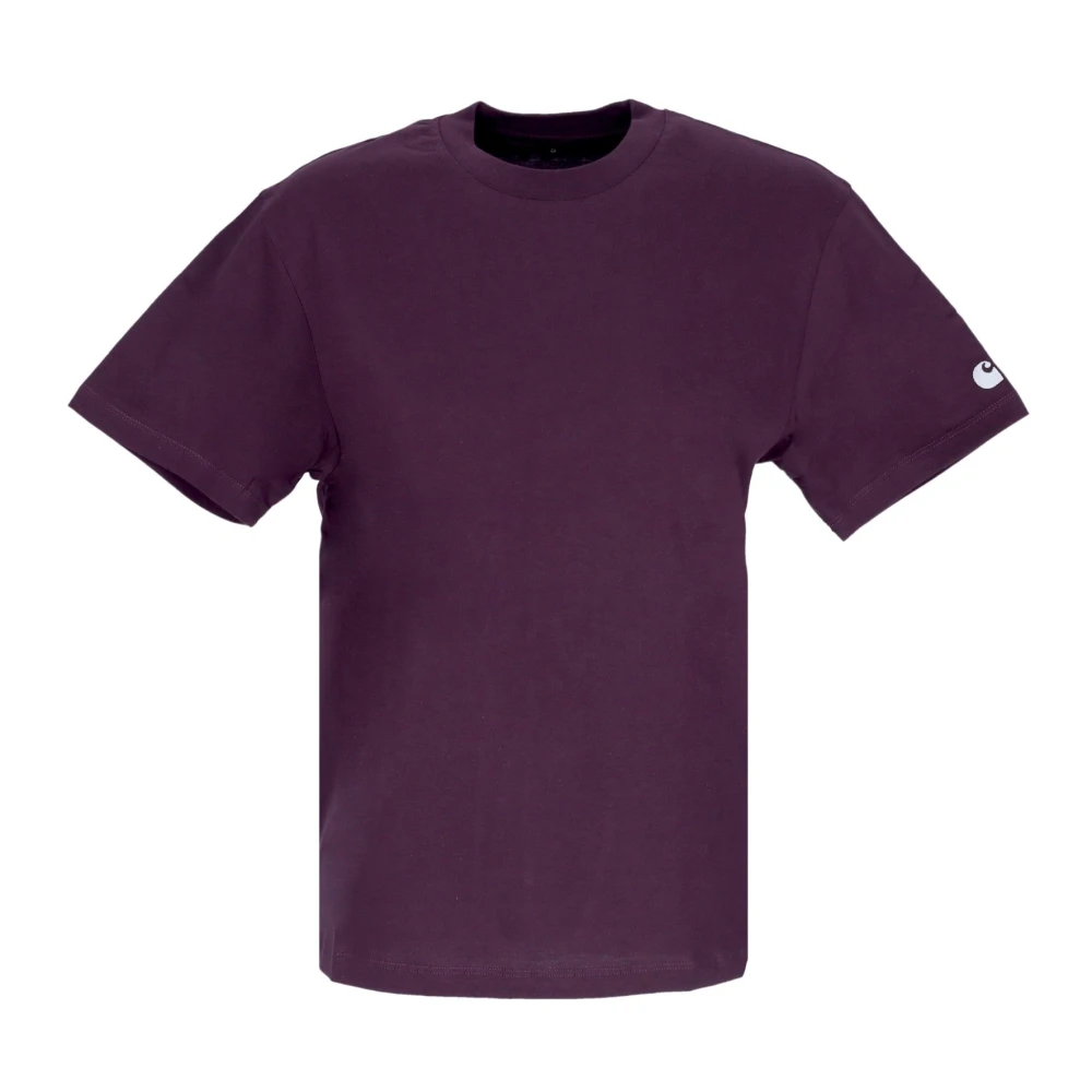 Carhartt WIP Donker Pruim Zilver Tee Crew Neck Shirt Purple Dames