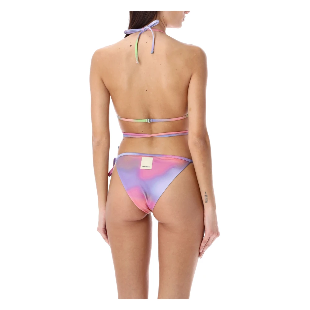 Emporio Armani Gedrukte Bikini Driehoek Top Zwemkleding Multicolor Dames