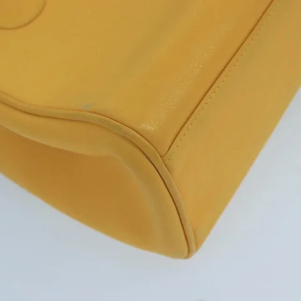 Dior Vintage Pre-owned Leather dior-bags Yellow Dames