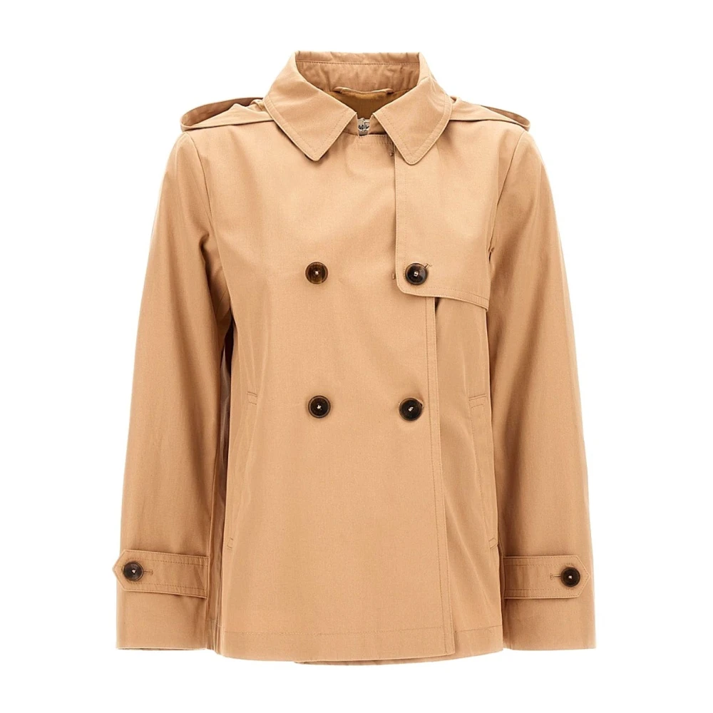 Herno Women's Beige Impermeabile - Trench Coats - L - Coats