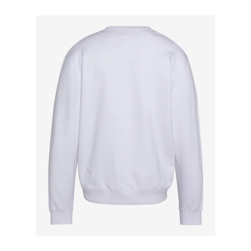 Schott NYC Iconische Sweater Wit Ronde Hals Lange Mouwen White Heren