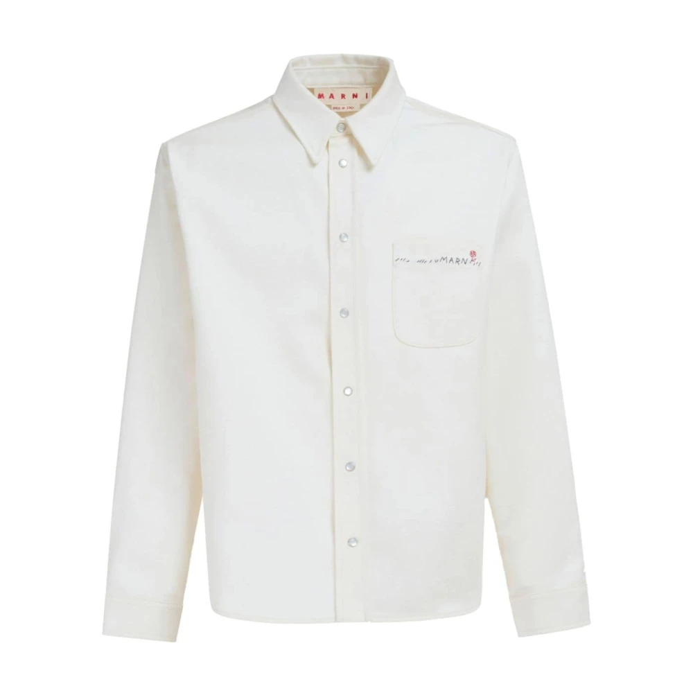 Marni Witte Overhemden voor Mannen White Heren