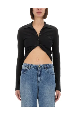Twist Piqué Cropped Polo