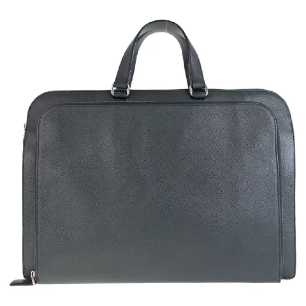 Prada Vintage Pre-owned Leather prada-bags Gray Dames