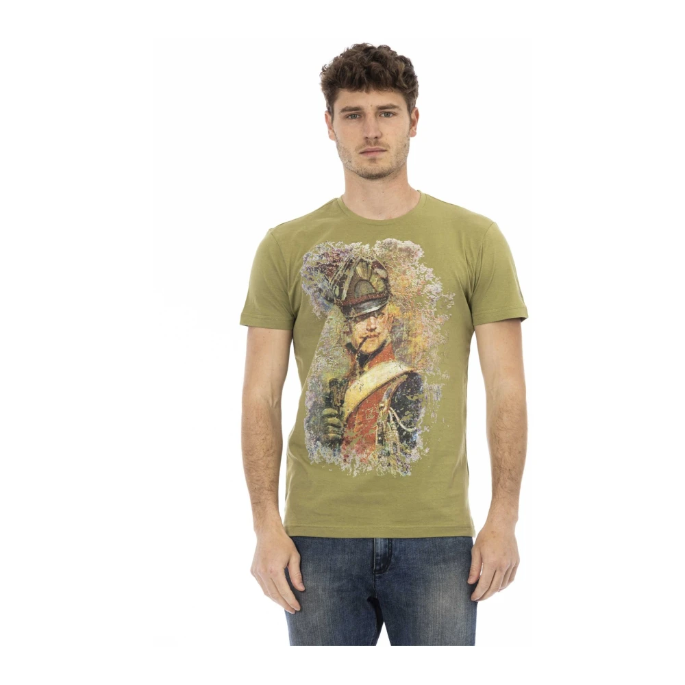 Trussardi Uomo Verde - Magliette Girocollo Manica Corta - Tops - L