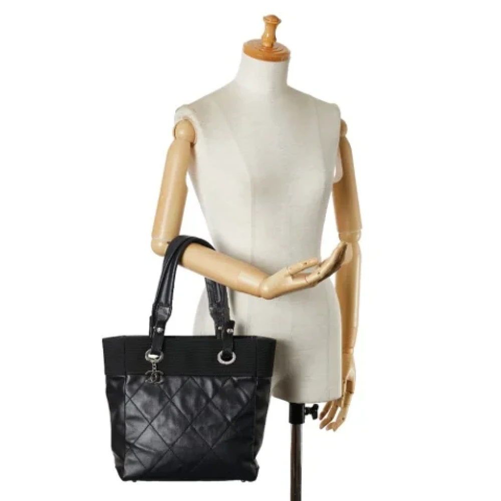 Chanel Vintage Pre-owned Canvas totes Black Dames