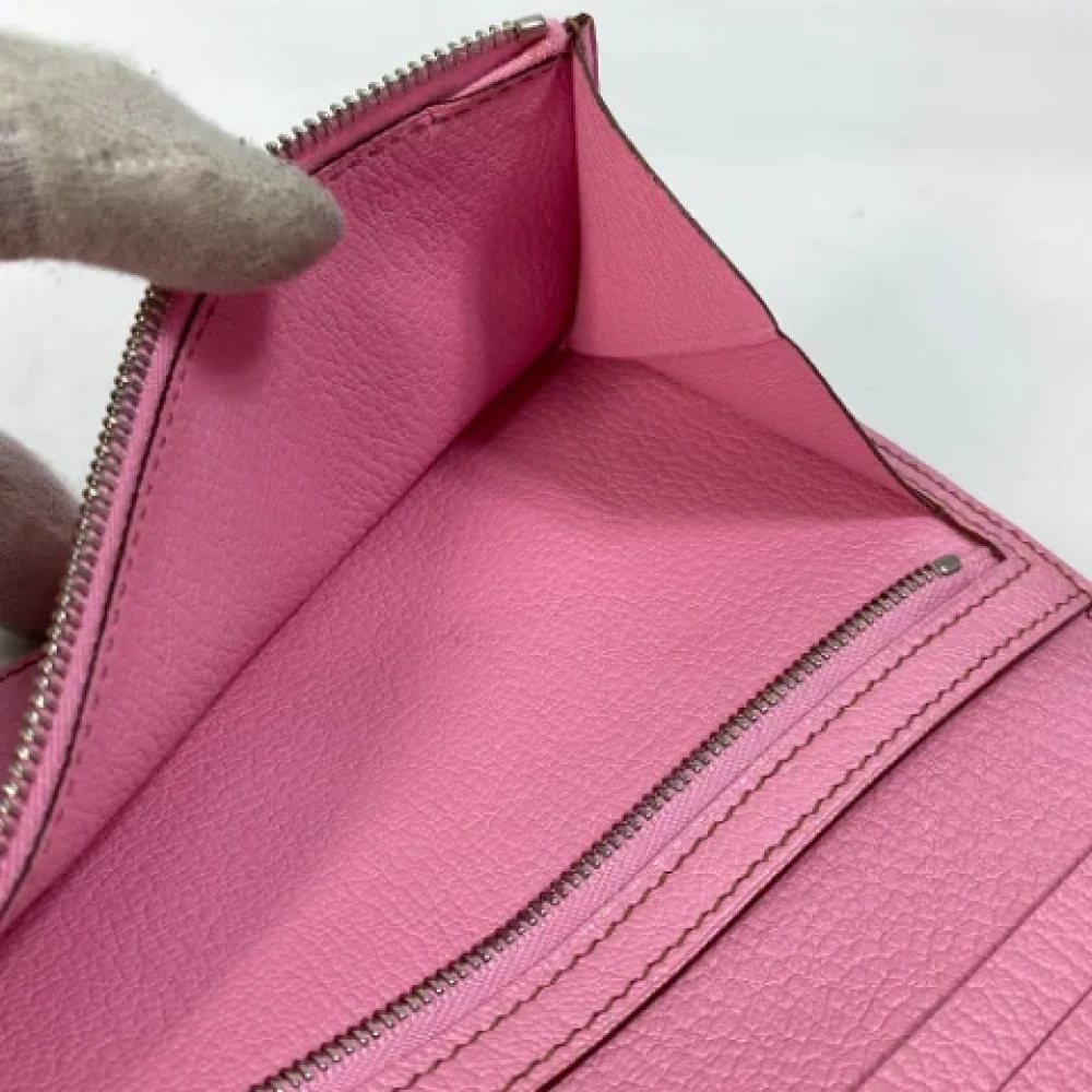 Hermès Vintage Pre-owned Leather wallets Pink Dames