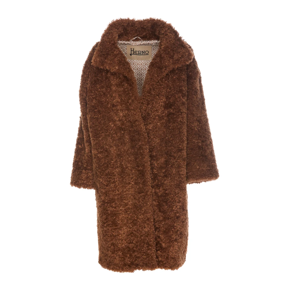 Herno Mujer Marrones Abrigos Para Hombres