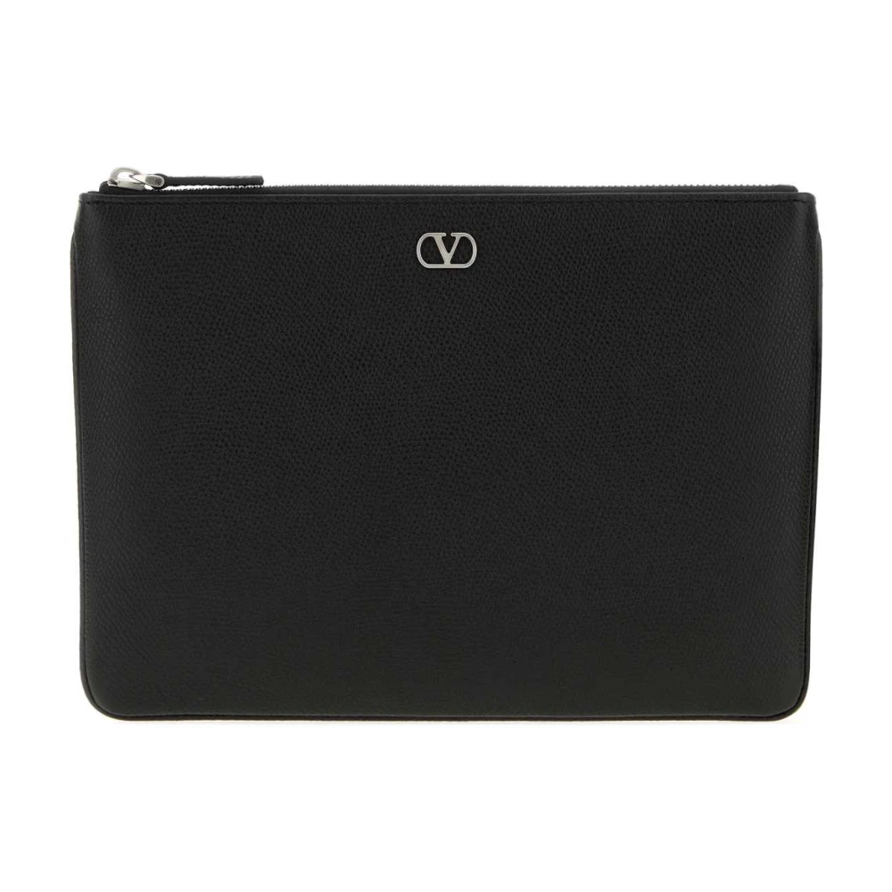 Valentino Garavani Black Vlogo Signature Pouch - Male - Clutches - One Size - Bags