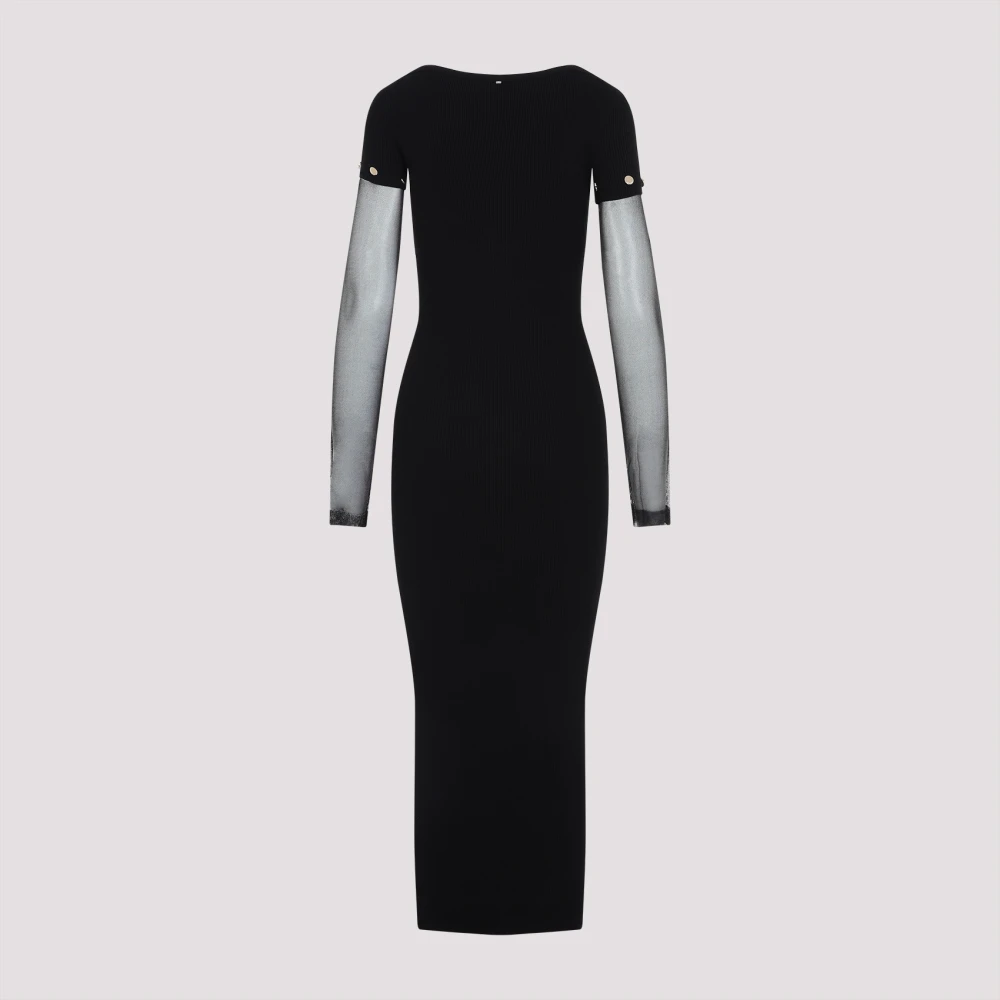 SPORTMAX Elegante Zwarte Jurk voor Vrouwen Black Dames