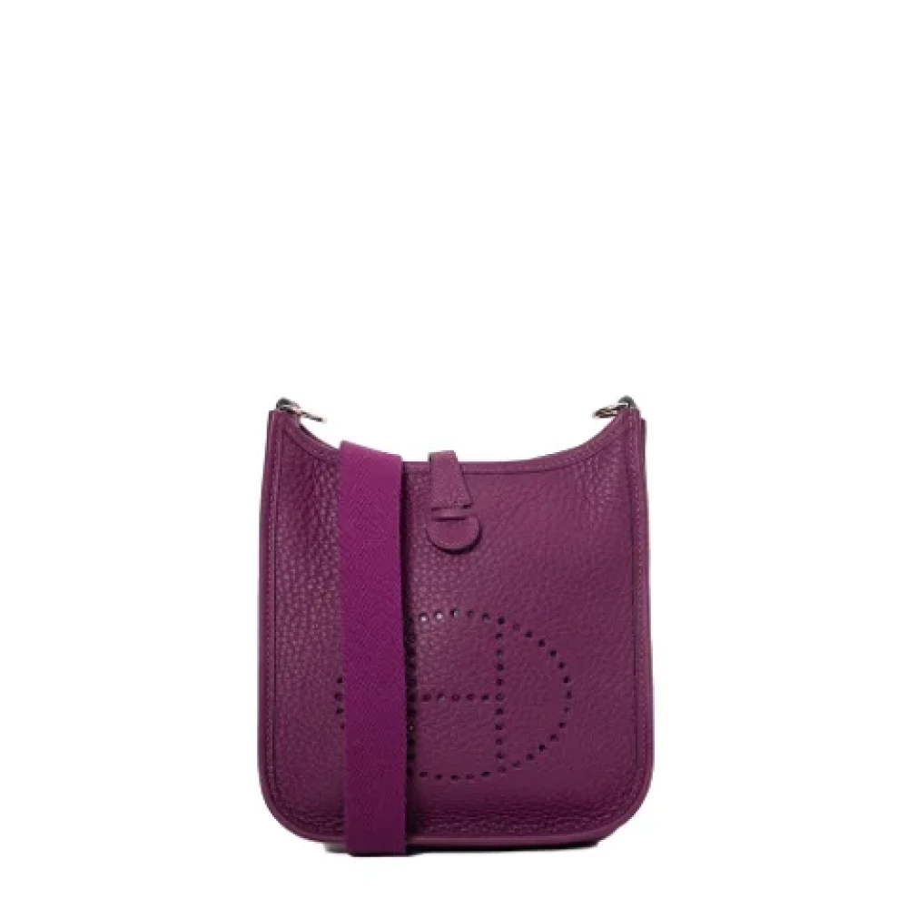 Hermès Vintage Pre-owned Leather shoulder-bags Purple Dames
