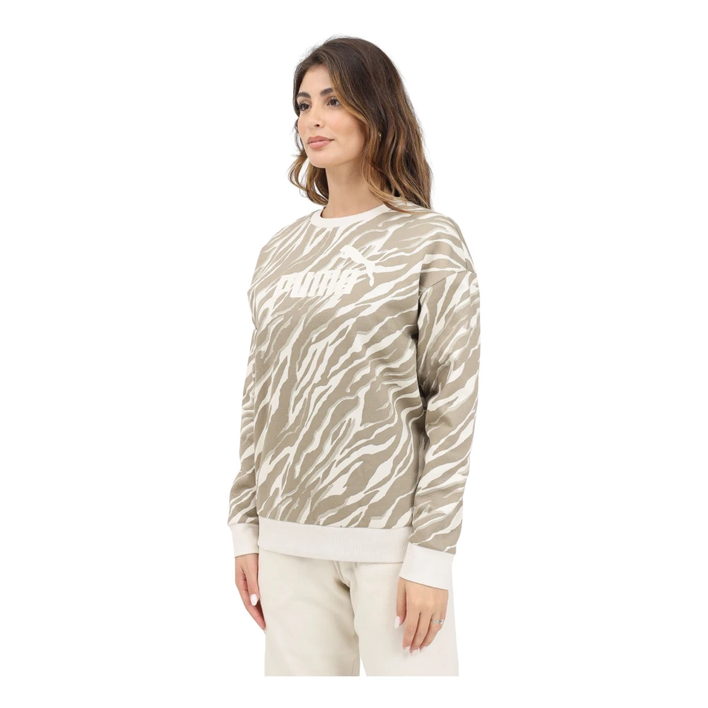 Puma Dierenprint Sweater Beige Dames