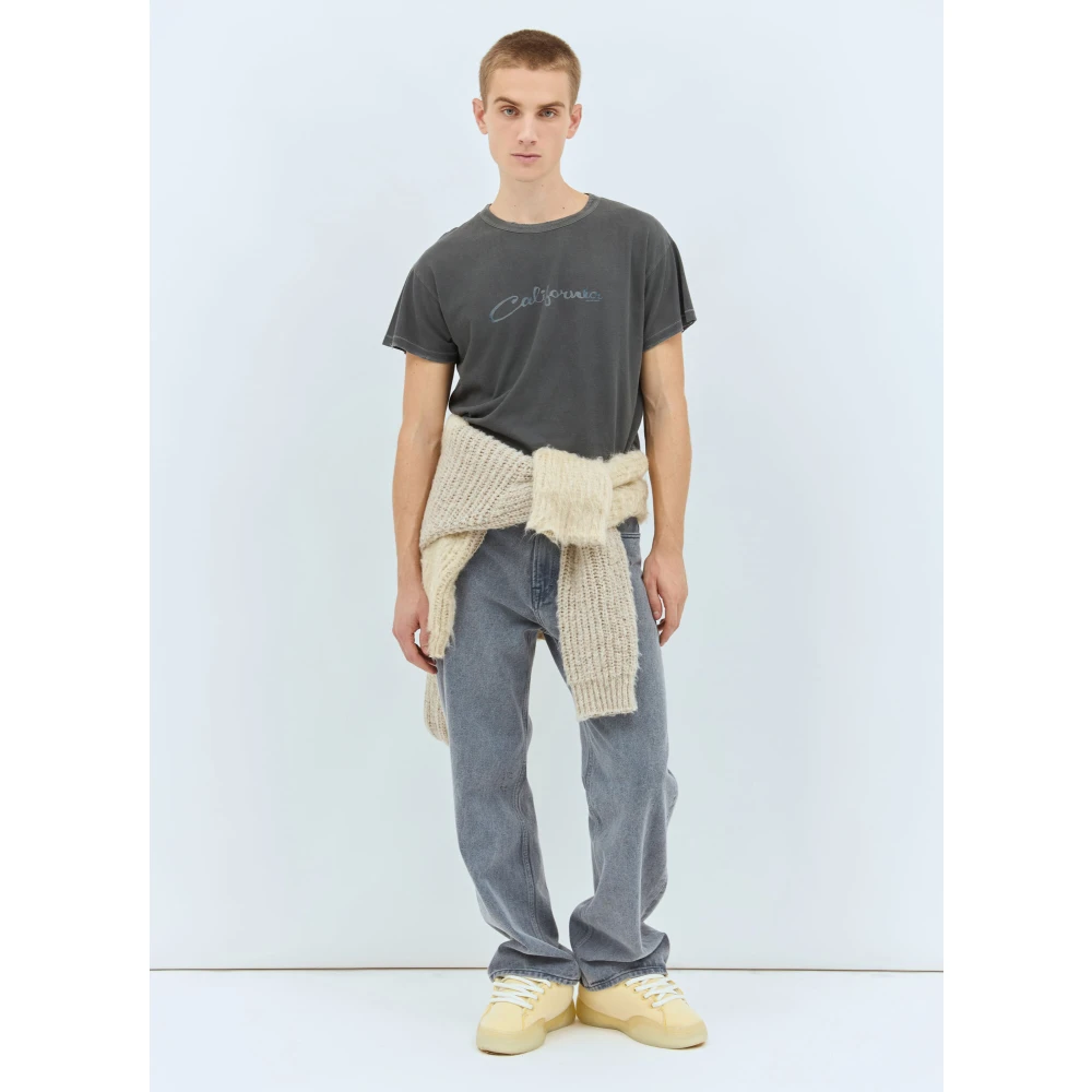 ERL California Distressed Grafisch T-shirt Gray Heren