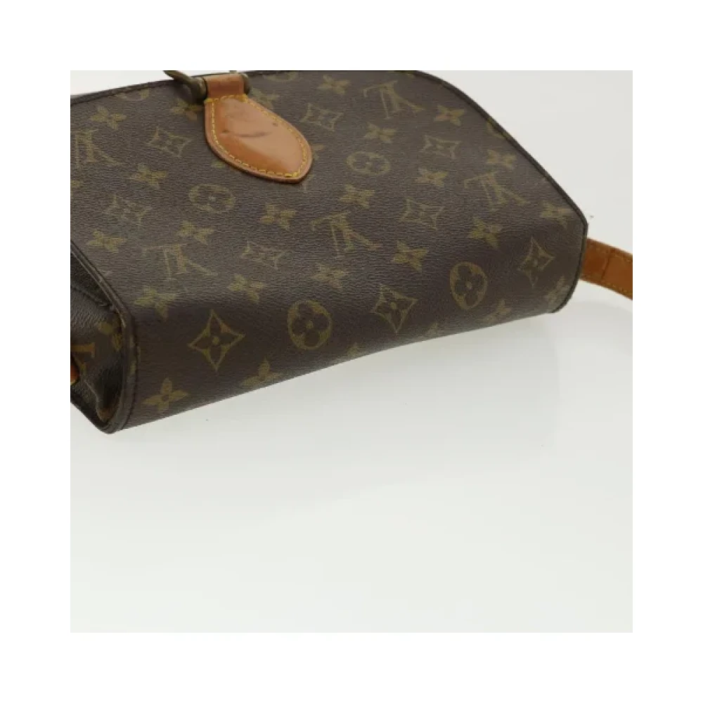 Louis Vuitton Vintage Tweedehands Bruin Canvas Louis Vuitton Schoudertassen Brown Dames